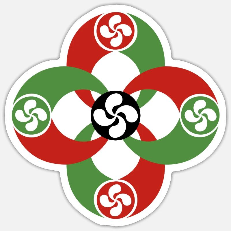 Croix Basque Sticker taille S (10 x 10 cm)