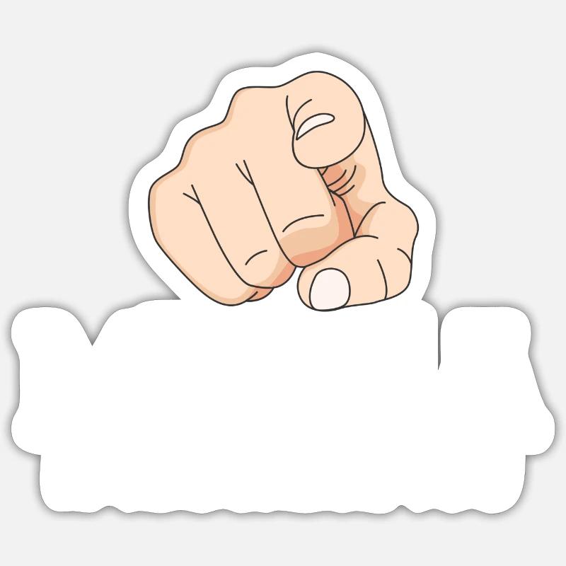 Meta Sieht Dich - Sticker Größe S (10 x 10 cm) - Mattweiß