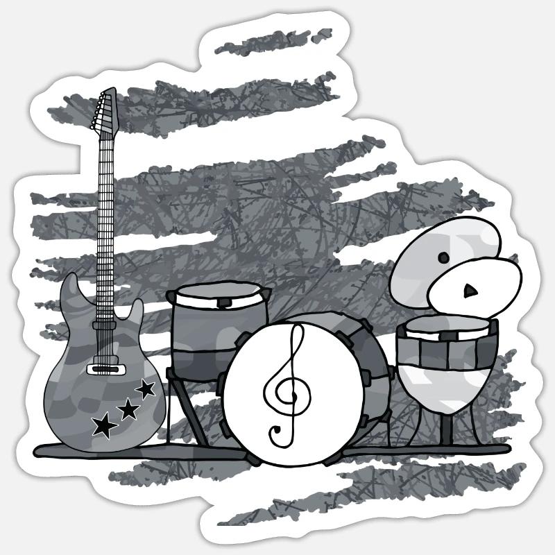 Musical instruments Sticker size S (10 x 10 cm)