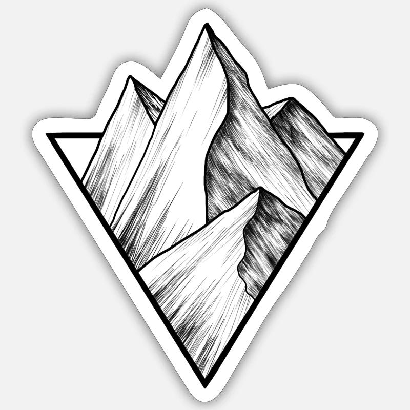 Mountain logo - Sticker size S (10 x 10 cm) - white matte