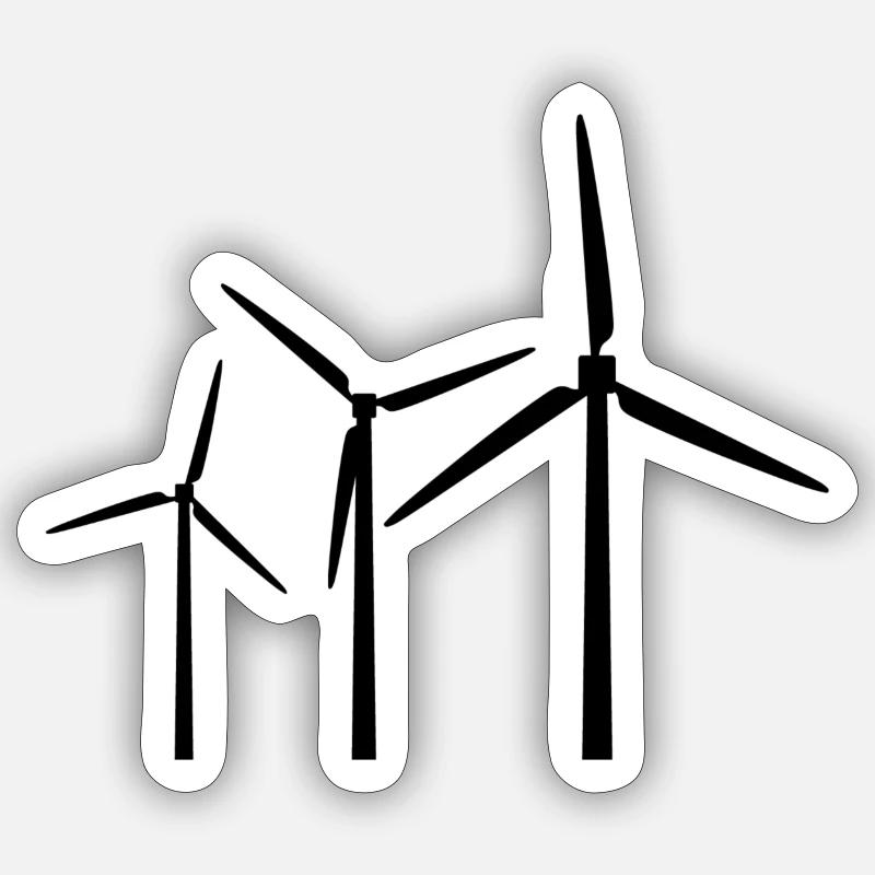 windmill simple Sticker Größe S (10 x 10 cm)