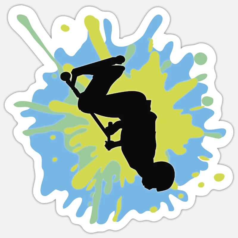 Backflip splash - Sticker taille S (10 x 10 cm) - blanc mat
