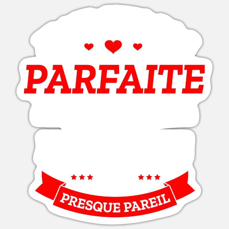 ENSEIGNANTE PARFAITE - Sticker taille S (10 x 10 cm) - blanc mat
