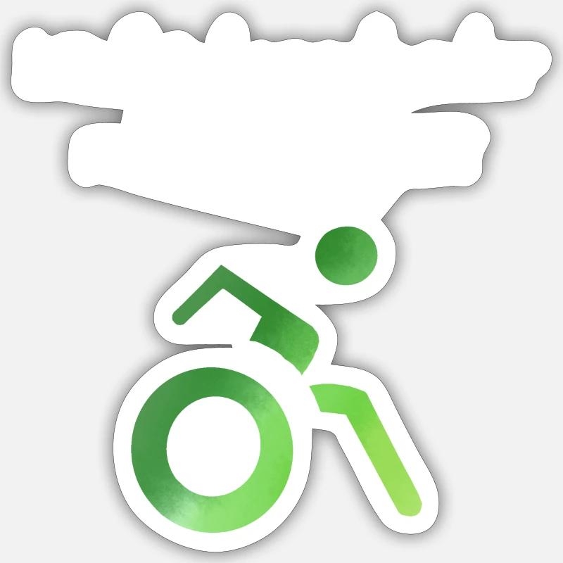 Läufst du noch oder rollst du schon? Sticker Größe S (10 x 10 cm)