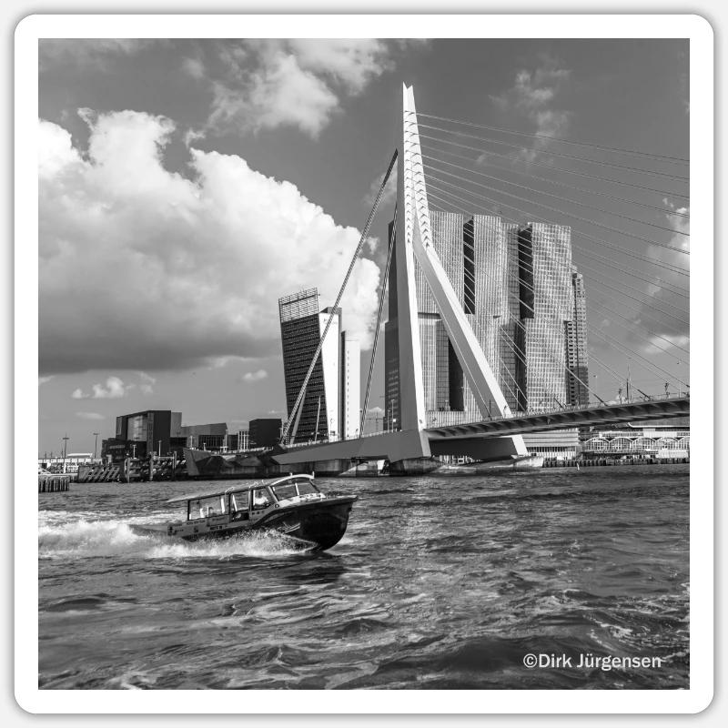 Rotterdam - Sticker taille S (10 x 10 cm) - blanc mat
