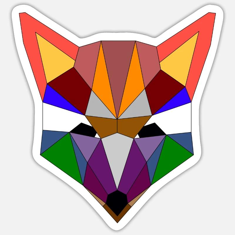 Fuchs - Sticker Größe S (10 x 10 cm) - Mattweiß