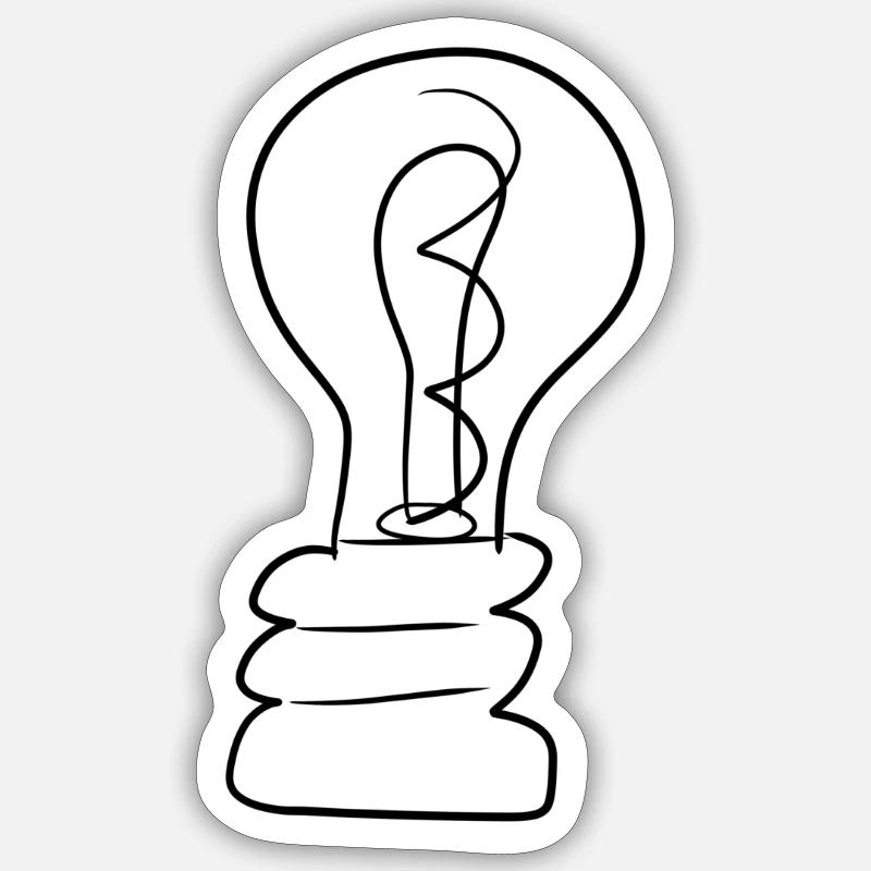 Light Bulb Knowledge Sticker size S (10 x 10 cm)