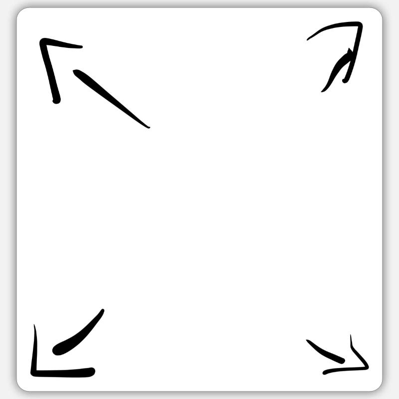 Flèches fléchées - Sticker taille S (10 x 10 cm) - blanc mat
