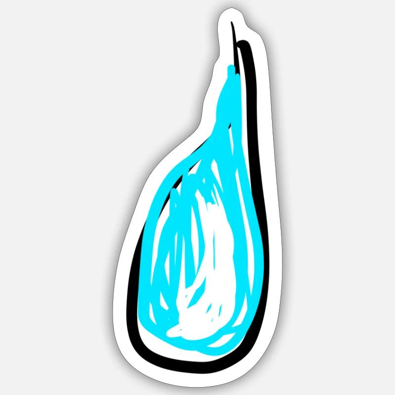 Träne traurig - Sticker Größe S (10 x 10 cm) - Mattweiß