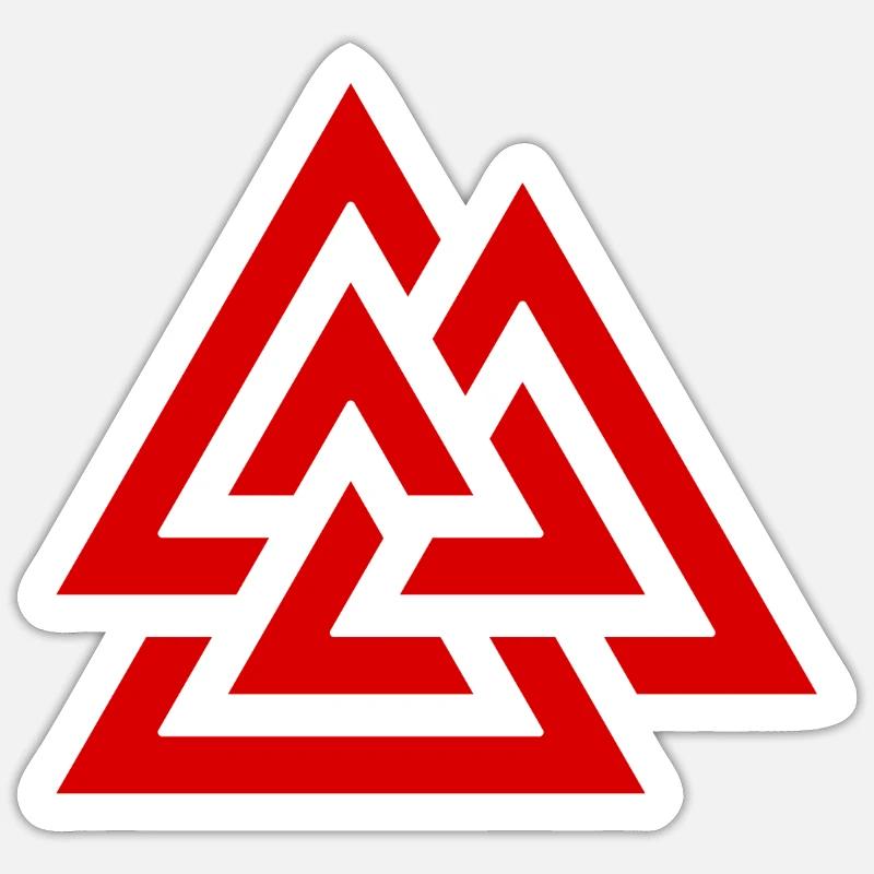 valknut white - Sticker size S (10 x 10 cm) - white matte