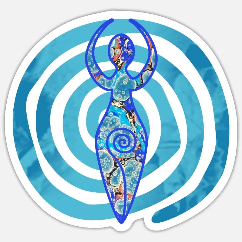 déesse spirale e 238 Sticker taille S (10 x 10 cm)