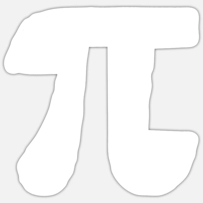 Pi mathematics math nerd circle number icon Sticker size S (10 x 10 cm)