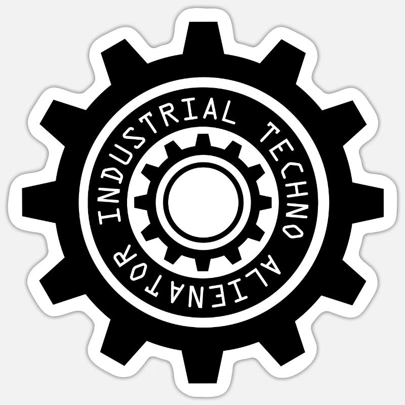 Alienator Industrial Techno Sticker Größe S (10 x 10 cm)