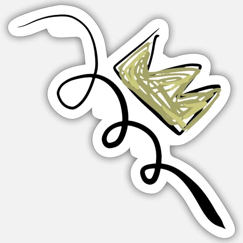 crown loop Sticker size S (10 x 10 cm)