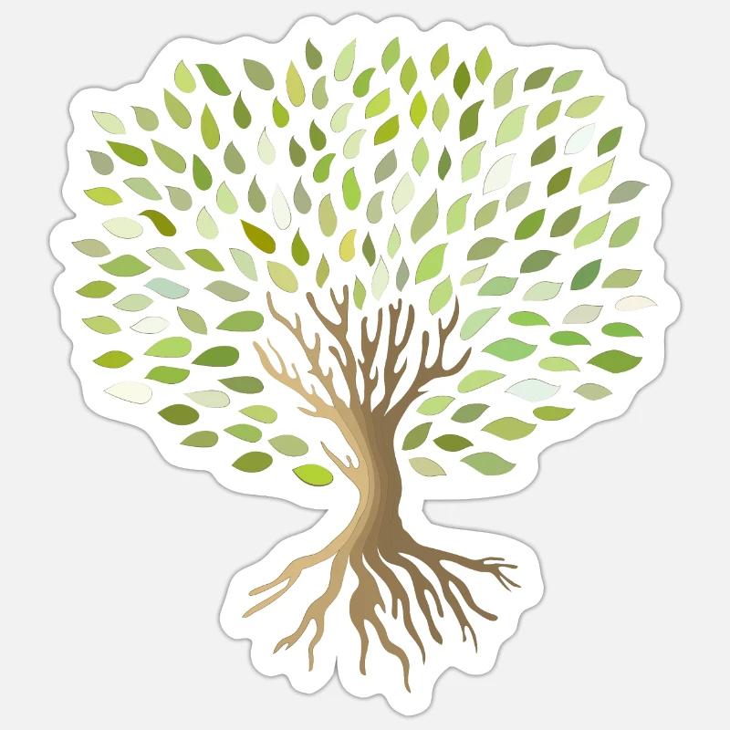 Tree - Sticker size S (10 x 10 cm) - white matte