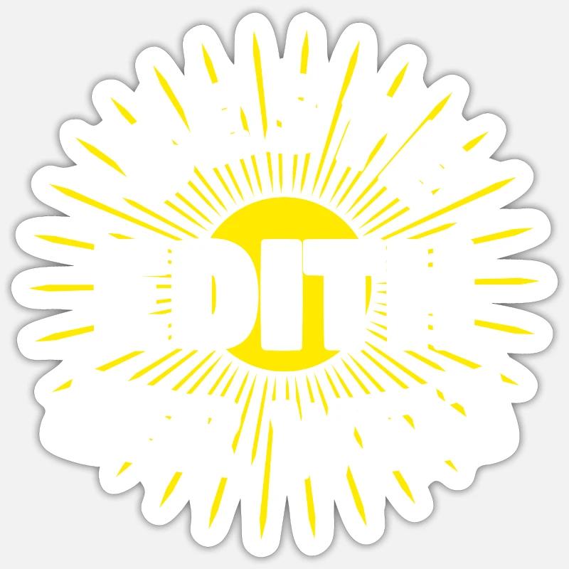 Edith - Beste Edith der Welt - Sticker Größe S (10 x 10 cm) - Mattweiß