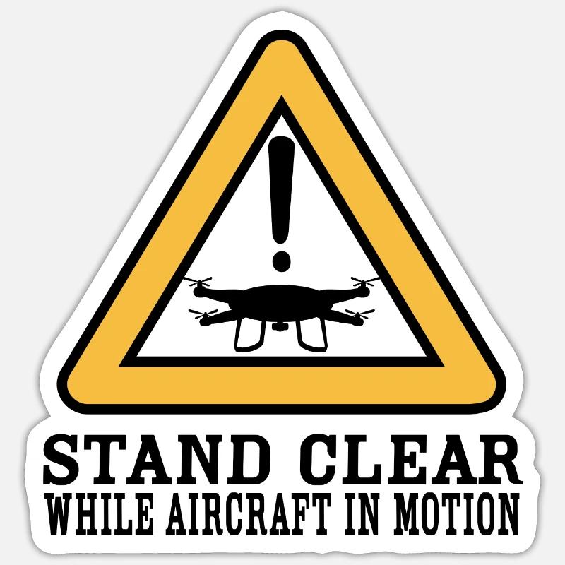 Drone Caution Sticker size S (10 x 10 cm)