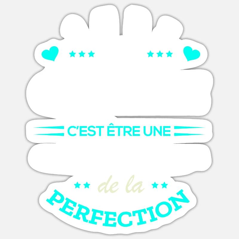 OCEANE PARFAITE - NOM OCEANE - Sticker taille S (10 x 10 cm) - blanc mat