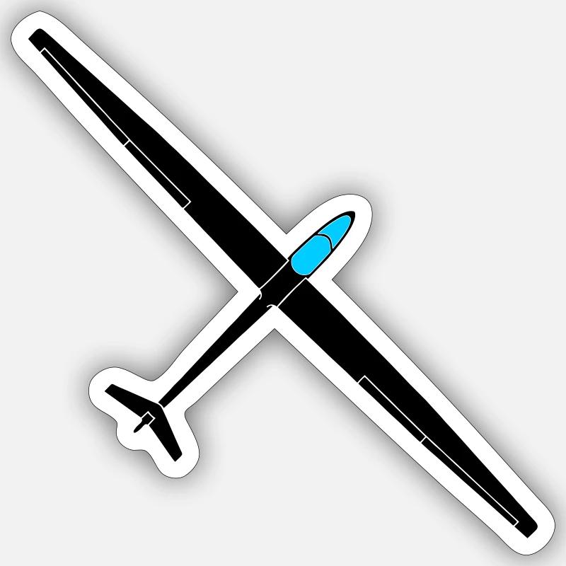 Glider Gliding Gliding Gliding Glider Sticker size S (10 x 10 cm)