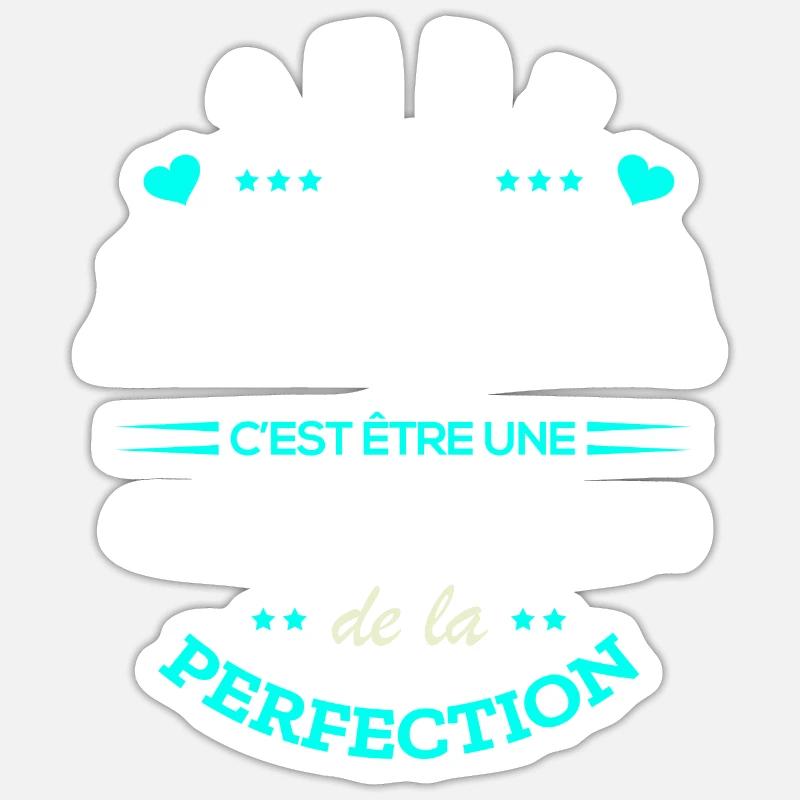 ALEXANDRA PARFAITE - NOM ALEXANDRA - Sticker taille S (10 x 10 cm) - blanc mat
