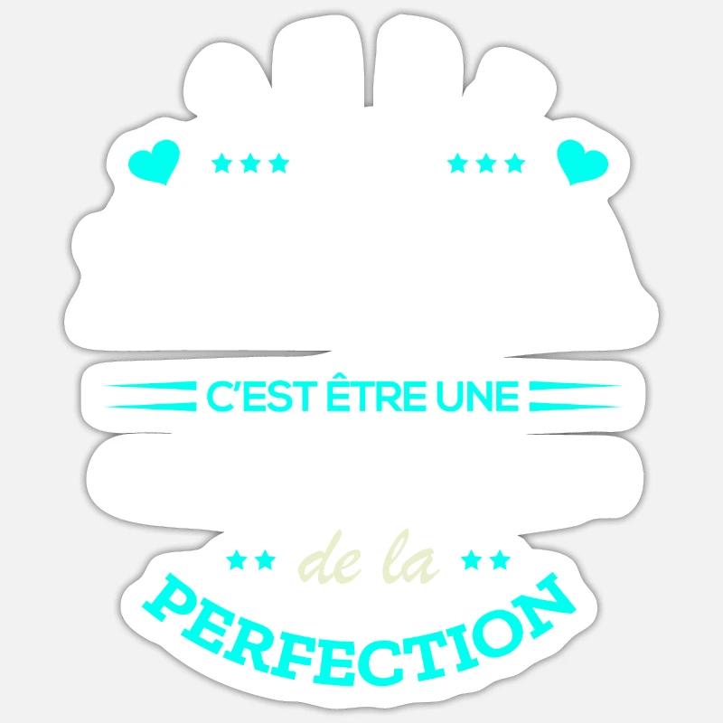 MELINA PARFAITE - NOM MELINA - Sticker taille S (10 x 10 cm) - blanc mat