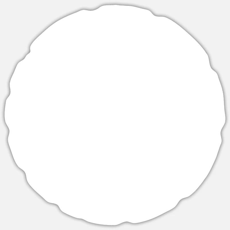 Line Art Simple Camping BLANC Sticker taille S (10 x 10 cm)