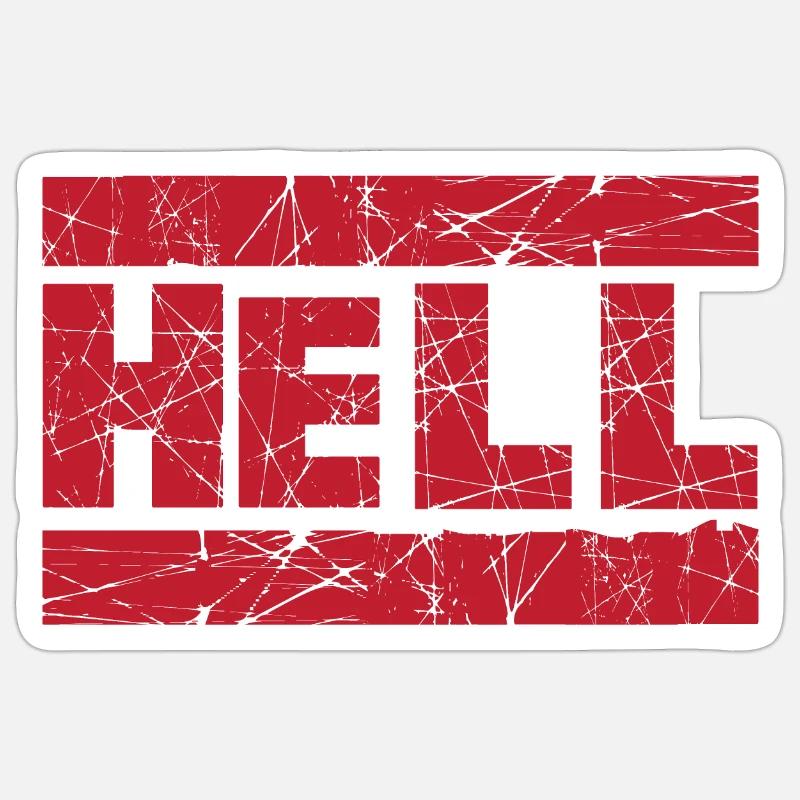 Hell Red Tintenstempel - Sticker Größe S (10 x 10 cm) - Mattweiß