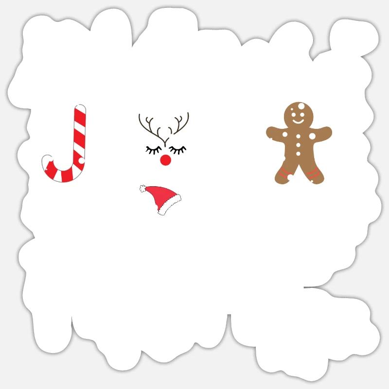 Joyeux noël - Sticker taille S (10 x 10 cm) - blanc mat