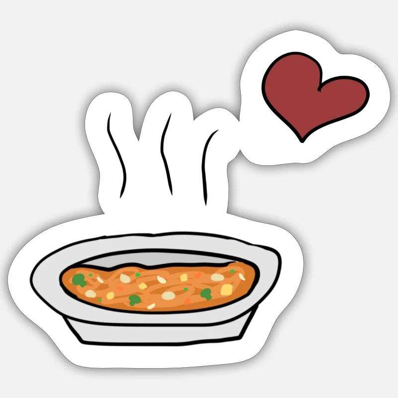 Essen Suppe Sticker Größe S (10 x 10 cm)