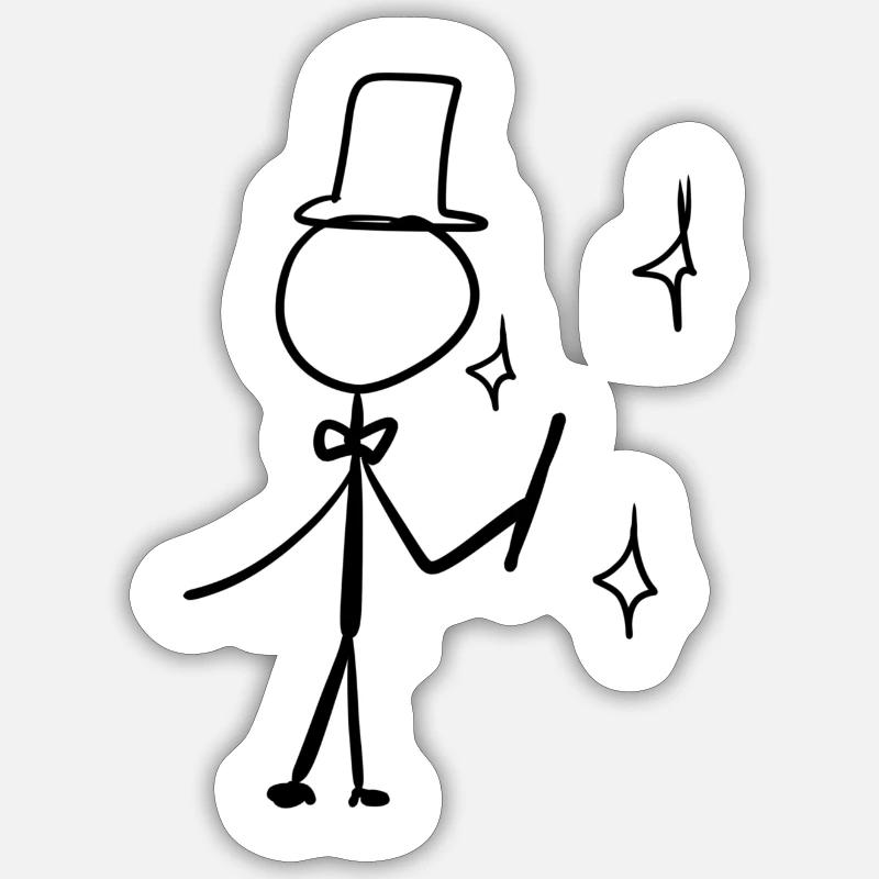 Zaubern Zauberer Sticker Größe S (10 x 10 cm)