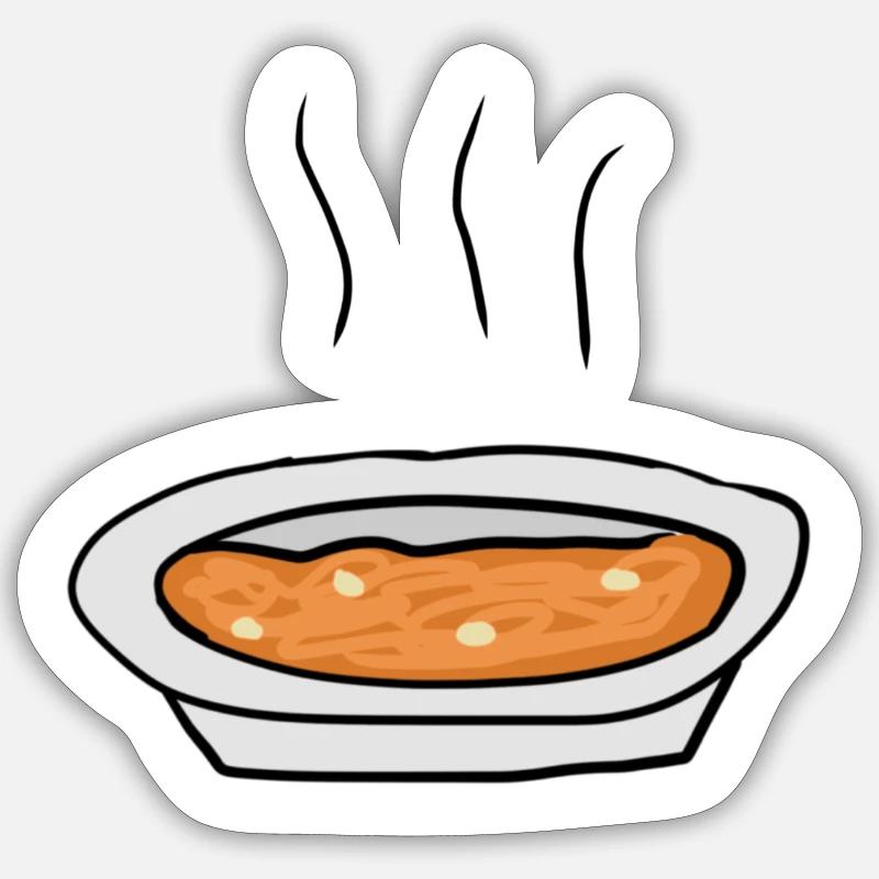 Suppe Essen Sticker Größe S (10 x 10 cm)