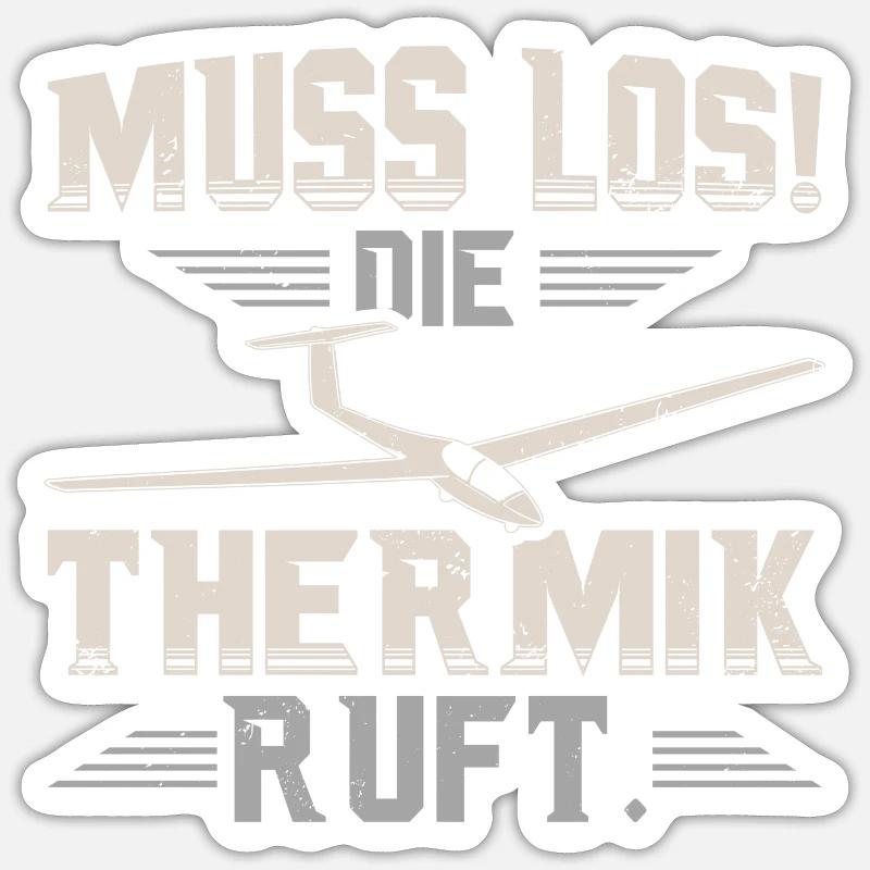 Glider - Sticker size S (10 x 10 cm) - white matte