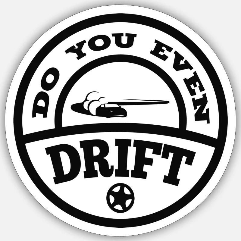 Dérivez-vous même? - Sticker taille S (10 x 10 cm) - blanc mat