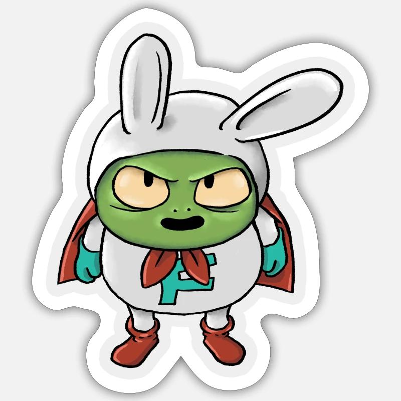 Mauvais garçon - Sticker taille S (10 x 10 cm) - blanc mat