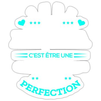 FIONA PARFAITE - NOM FIONA - Sticker taille S (10 x 10 cm) - blanc mat - Devant