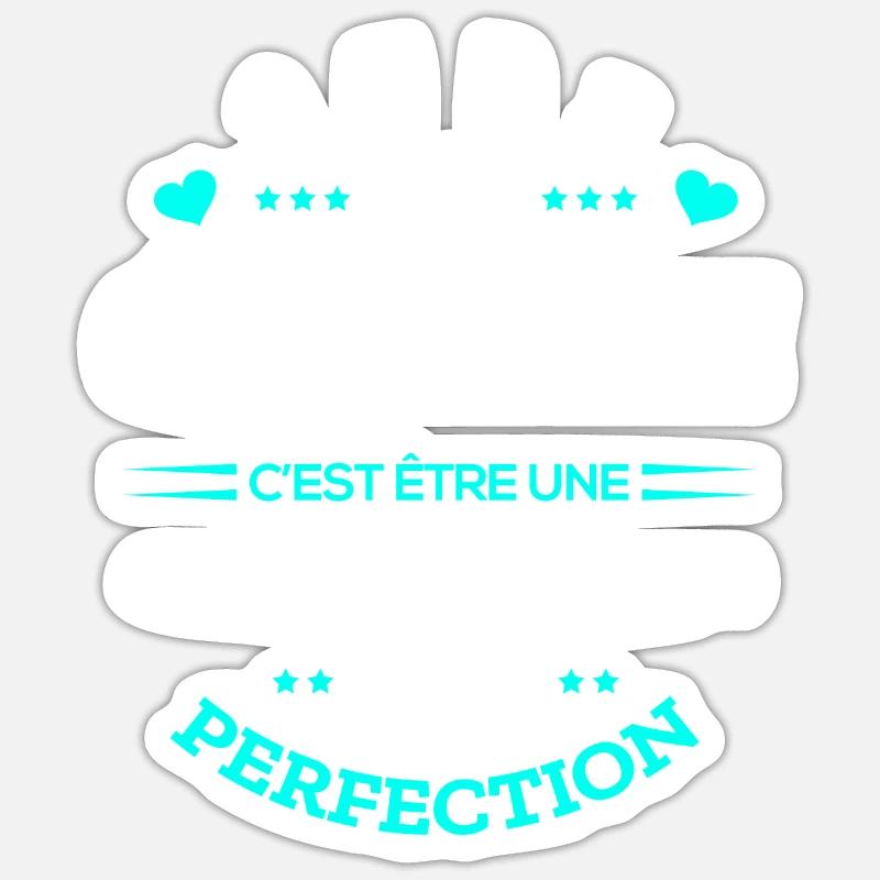 CATHERINE PARFAITE - NOM CATHERINE - Sticker taille S (10 x 10 cm) - blanc mat