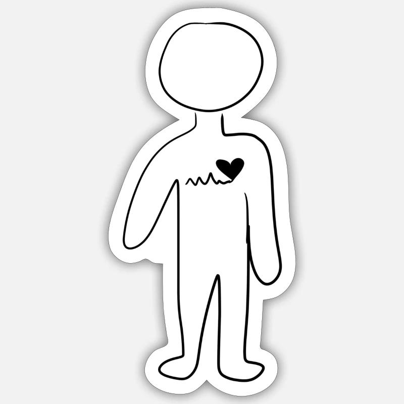 Santé Corps - Sticker taille S (10 x 10 cm) - blanc mat