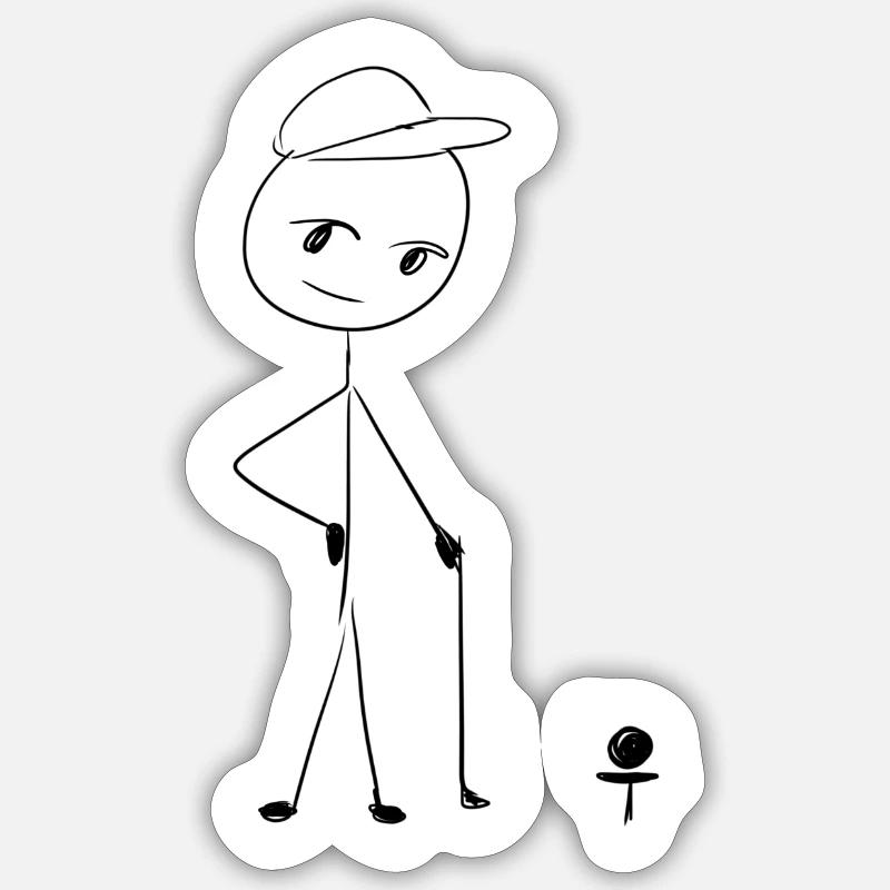 Sport Golf - Sticker size S (10 x 10 cm) - white matte