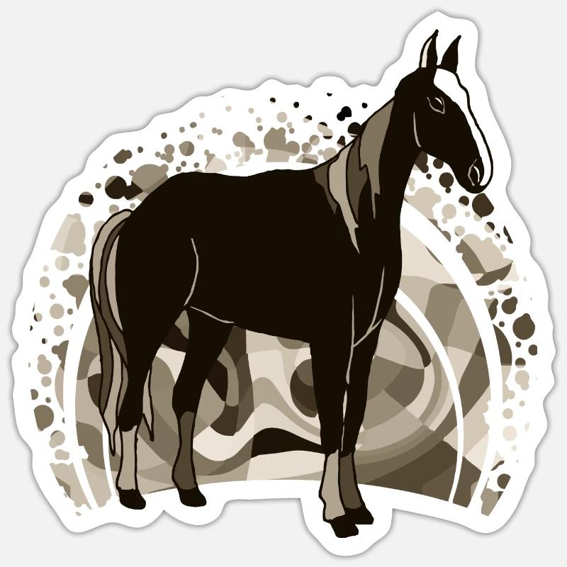 Pferd Sticker Größe S (10 x 10 cm)