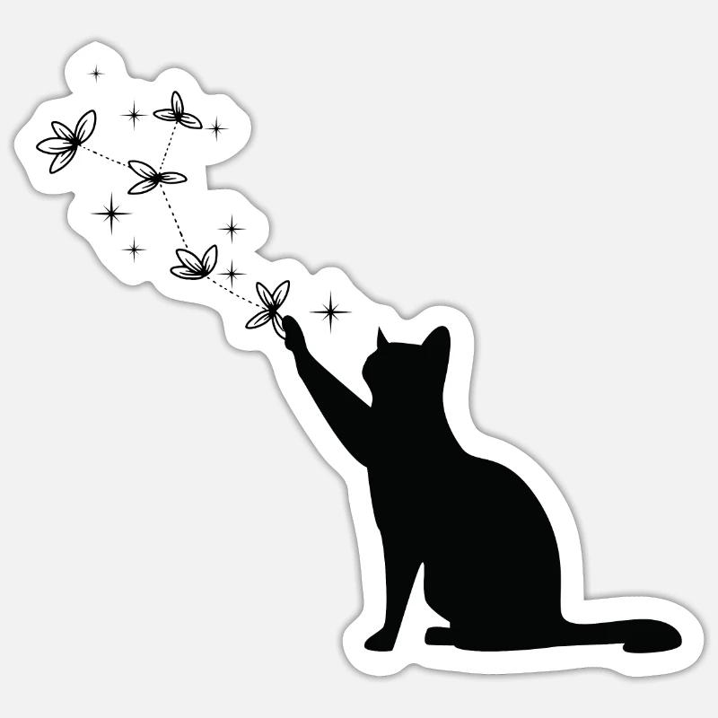 Starry Magic Cat Sticker size S (10 x 10 cm)