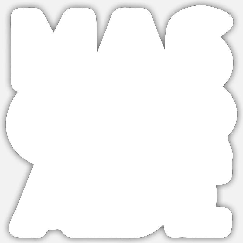 MASCARADE - Sticker taille S (10 x 10 cm) - blanc mat