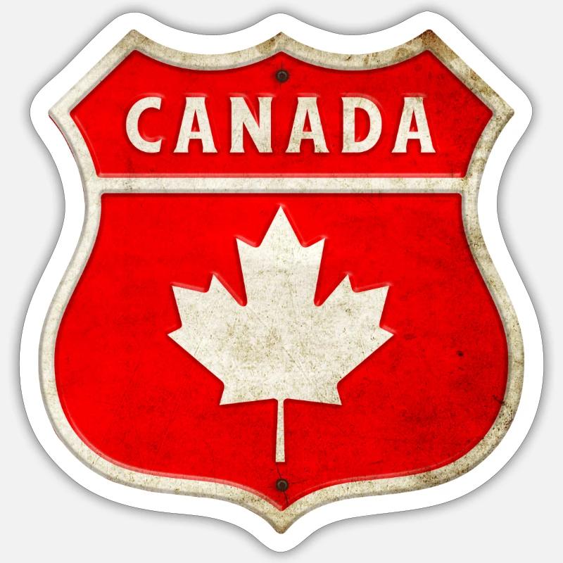 Conception des armoiries du Canada - Sticker taille S (10 x 10 cm) - blanc mat