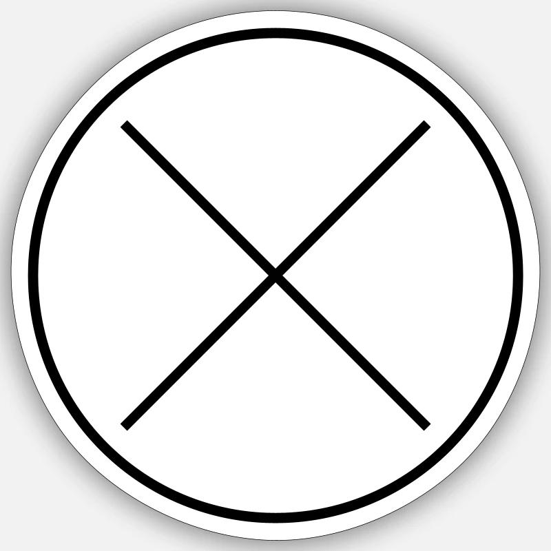 Circle Cross Personalization Vector Color Changing Sticker size S (10 x 10 cm)