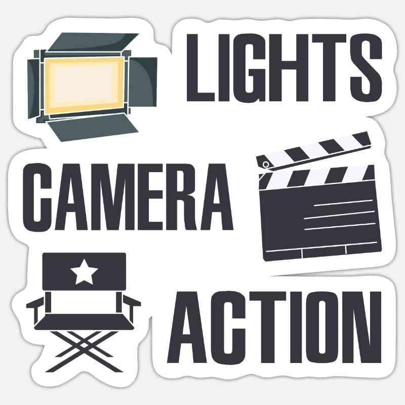 Videoproduzent - Sticker Größe S (10 x 10 cm) - Mattweiß
