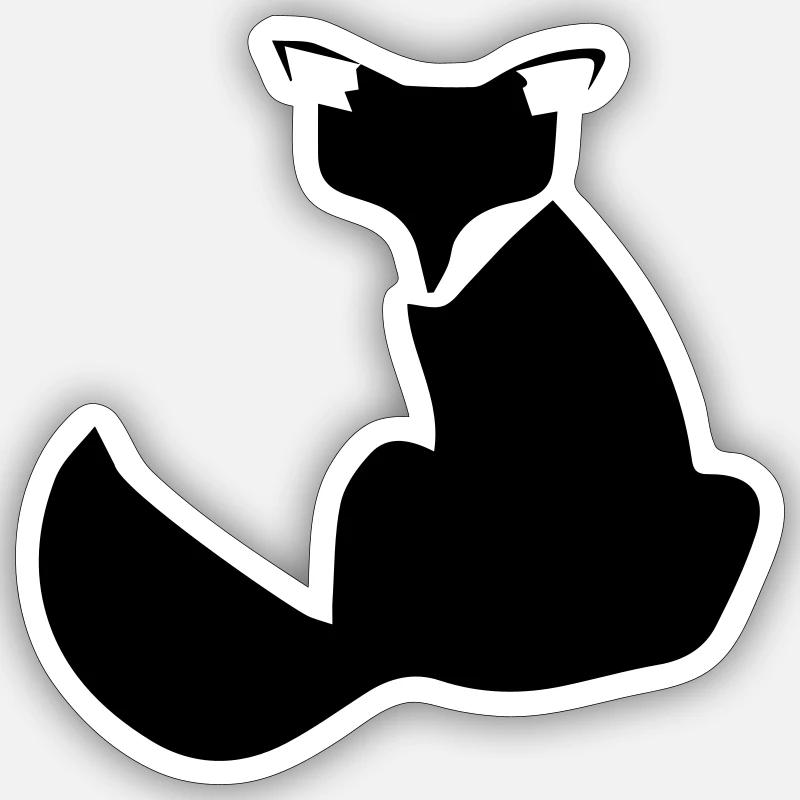 fuchs - Sticker Größe S (10 x 10 cm) - Mattweiß