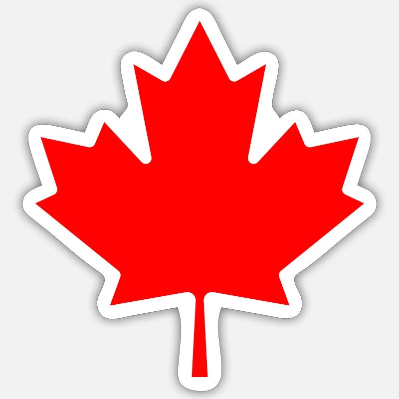 Maple Leaf Canada - Sticker Größe S (10 x 10 cm) - Mattweiß