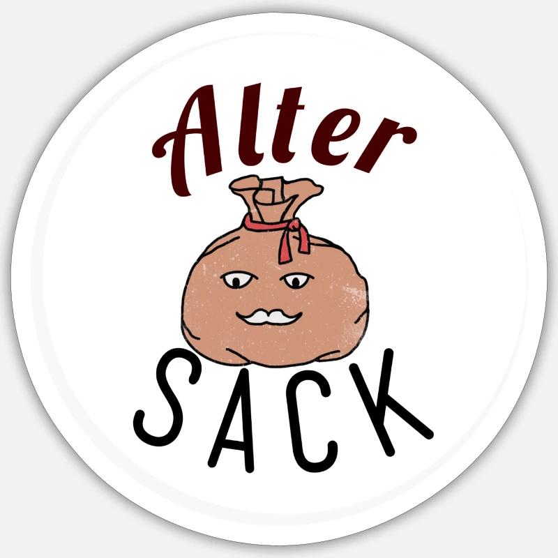 Alter Sack Sticker Größe S (10 x 10 cm)