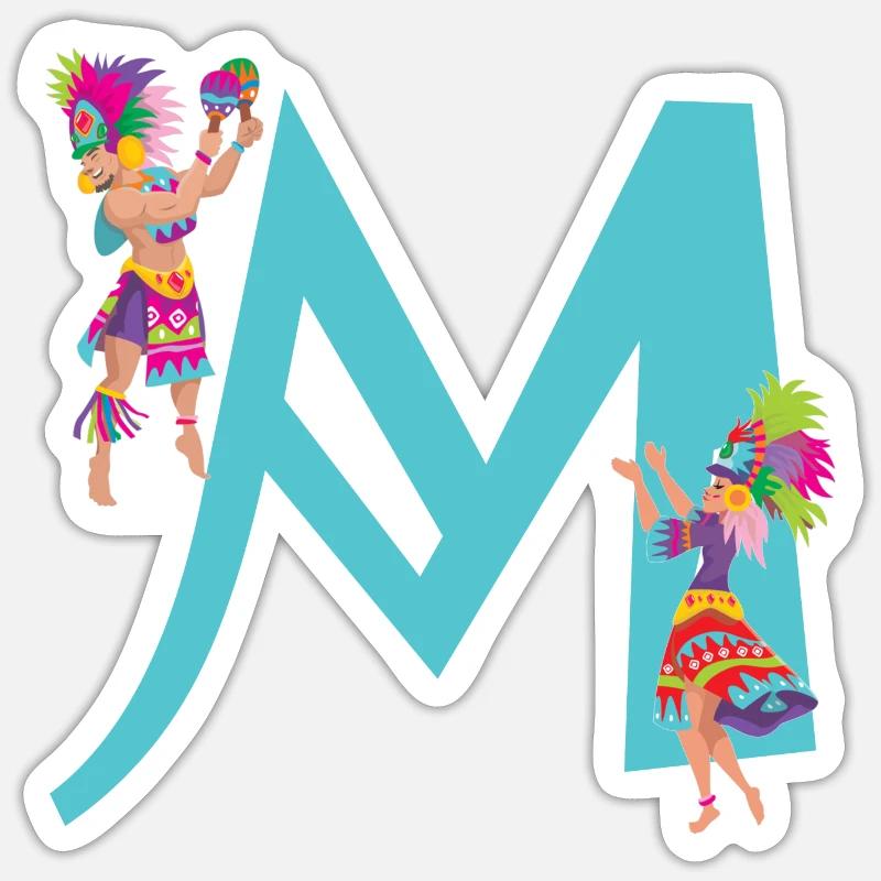 carnaval m - Sticker taille S (10 x 10 cm) - blanc mat