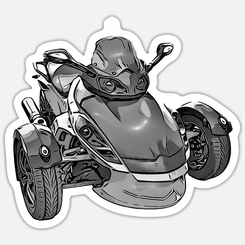Spyder noir - Sticker taille S (10 x 10 cm) - blanc mat