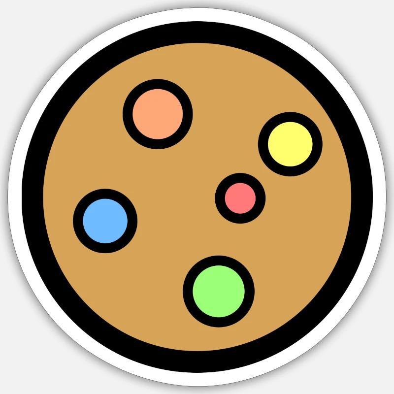 Biscuit - Sticker size S (10 x 10 cm) - white matte